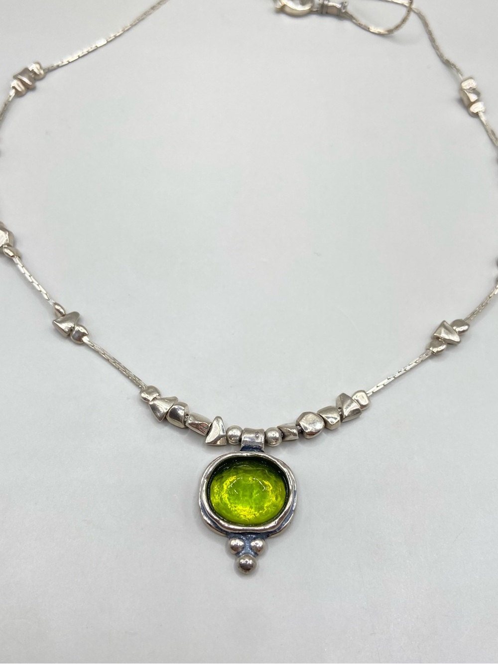 Silpada Artisan Green Glass Necklace